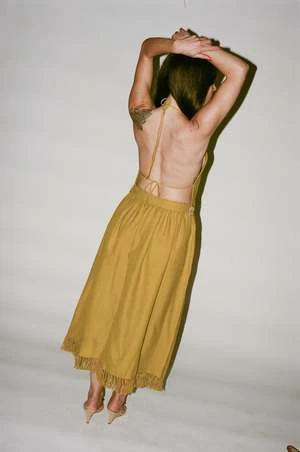 100% Silk ShopJester Skirt - Fool's Gold 2 100% Silk ShopJester Skirt - Fool's Gold - Image 2