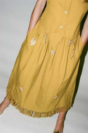 100% Silk ShopJester Skirt - Fool's Gold 5 100% Silk ShopJester Skirt - Fool's Gold - Image 5