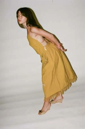 100% Silk ShopJester Skirt - Fool's Gold 4 100% Silk ShopJester Skirt - Fool's Gold - Image 4