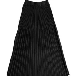 Ali GoldenKnit Pleated Skirt - Black 15 Ali GoldenKnit Pleated Skirt - Black -Outlet Lustro Wear Store Ali Golden Knit Pleated Skirt Black 20231027124329