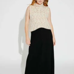 Ali GoldenKnit Pleated Skirt - Black 19 Ali GoldenKnit Pleated Skirt - Black -Outlet Lustro Wear Store Ali Golden Knit Pleated Skirt Black 20231027124331 1