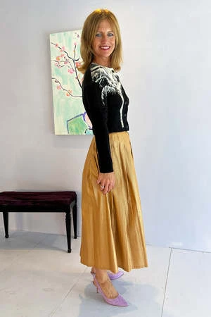 AlysiMetal Striped Skirt 4 AlysiMetal Striped Skirt - Image 4