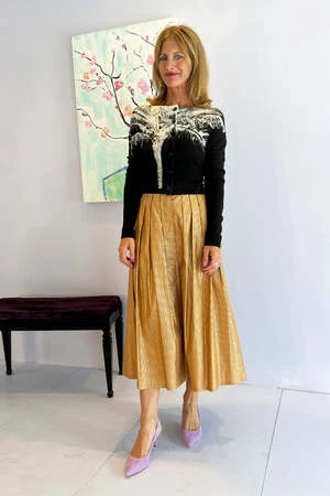 AlysiMetal Striped Skirt 2 AlysiMetal Striped Skirt - Image 2