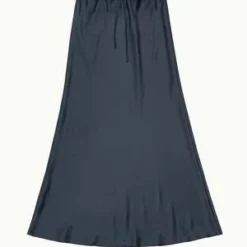 AMOMENTOAmomento Silky Long Skirt - Navy
