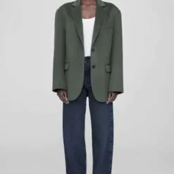 Anine BingQuinn Blazer - Olive -Outlet Lustro Wear Store Anine Bing Quinn Blazer Olive 20230829215703 1