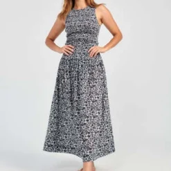 Apiece ApartSiempre Tank Maxi Dress - Organic Floral Navy
