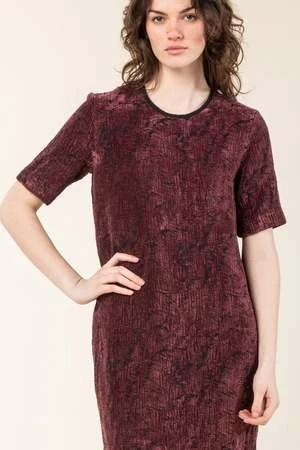 Prairie UndergroundAutofiction Brocade Dress - Crimson 2 Prairie UndergroundAutofiction Brocade Dress - Crimson - Image 2