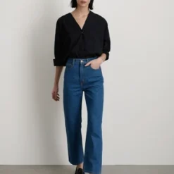 B SidesPlein High Straight Jeans - Bessette Blue -Outlet Lustro Wear Store B Sides Plein High Straight Jeans Bessette Blue 20231006180241