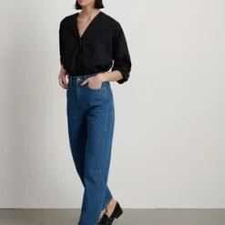 B SidesPlein High Straight Jeans - Bessette Blue -Outlet Lustro Wear Store B Sides Plein High Straight Jeans Bessette Blue 20231006180242