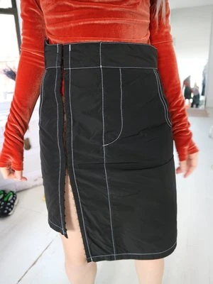 BarragánTaffeta Bone Threat Skirt - Black 2 BarragánTaffeta Bone Threat Skirt - Black - Image 2