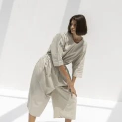 Black CraneBalloon Jumpsuit - Stone -Outlet Lustro Wear Store BLACK CRANE BALLOON JUMPSUIT STONE 20230407104543