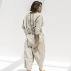 Black CraneBalloon Jumpsuit - Stone -Outlet Lustro Wear Store BLACK CRANE BALLOON JUMPSUIT STONE 20230407104558