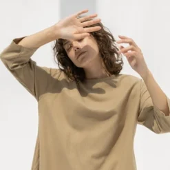 Black CraneGathered Dress - Mocha -Outlet Lustro Wear Store BLACK CRANE GATHERED DRESS MOCHA 20221028095325