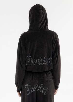 DoubletVELOUR TRACK JACKET - BLACK 2 DoubletVELOUR TRACK JACKET - BLACK - Image 2