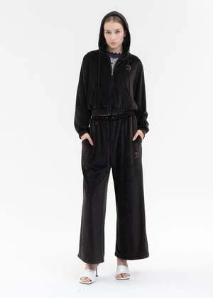 DoubletVELOUR TRACK JACKET - BLACK 6 DoubletVELOUR TRACK JACKET - BLACK - Image 6