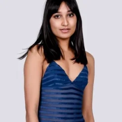 BaserangeMississippi Velours Body - Blue Stripe -Outlet Lustro Wear Store Baserange Mississippi velours body blue stripe 20210422043435