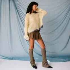 Misc EtcBelted Pleated Mini Skirt - Khaki -Outlet Lustro Wear Store Belted Pleated Mini Skirt Khaki 20231006231100 1