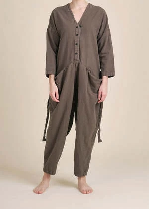 Black CranePainter Jumpsuit - Olive 2 Black CranePainter Jumpsuit - Olive - Image 2