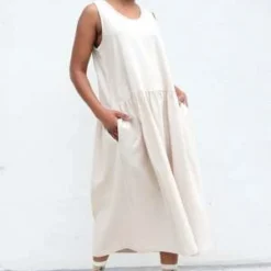 Black CraneTank Dress FW - Ivory