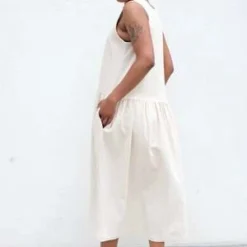 Black CraneTank Dress FW - Ivory -Outlet Lustro Wear Store Black Crane Tank Dress FW Ivory 20230906202747 1