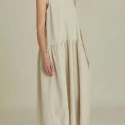 Black CraneTank Dress FW - Ivory -Outlet Lustro Wear Store Black Crane Tank Dress FW Ivory 20230906202748 1