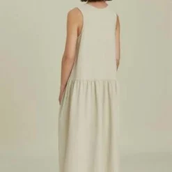 Black CraneTank Dress FW - Ivory -Outlet Lustro Wear Store Black Crane Tank Dress FW Ivory 20230906202748 2