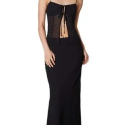 NIACrinkle Chiffon Maxi Skirt - Black