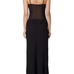 NIACrinkle Chiffon Maxi Skirt - Black -Outlet Lustro Wear Store Black Crinkle Chiffon Maxi Skirt 20230714212335 1