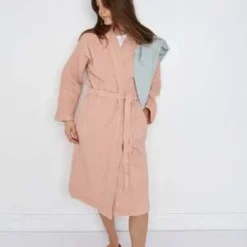 Hawkins New YorkSimple Waffle Bathrobe - Blush