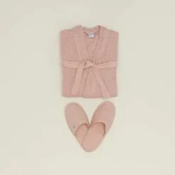 Hawkins New YorkSimple Waffle Bathrobe - Blush -Outlet Lustro Wear Store Blush Simple Waffle Bathrobe 20221111024705 1