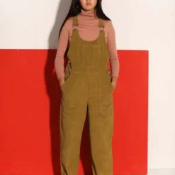 L.F.MarkeyBryson Corduroy Dungaree - Chartreuse