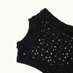 AMOMENTOCROCHET VEST - BEIGE/Black -Outlet Lustro Wear Store CROCHET VEST 20230901210342 3