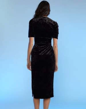 CYNTHIA ROWLEYCRUSH VELVET TEE DRESS - Black 6 CYNTHIA ROWLEYCRUSH VELVET TEE DRESS - Black - Image 6