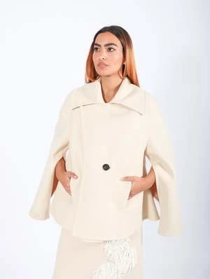 CalcaterraDouble Caban Coat - Ecru 1 CalcaterraDouble Caban Coat - Ecru