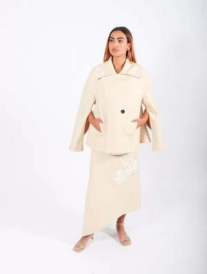CalcaterraDouble Caban Coat - Ecru 2 CalcaterraDouble Caban Coat - Ecru - Image 2