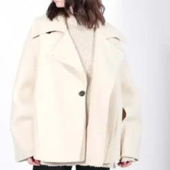 CalcaterraDouble Caban Coat - Ecru 17 CalcaterraDouble Caban Coat - Ecru -Outlet Lustro Wear Store Calcaterra Double Caban Coat Ecru 20231020154800