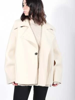 CalcaterraDouble Caban Coat - Ecru 9 CalcaterraDouble Caban Coat - Ecru - Image 9