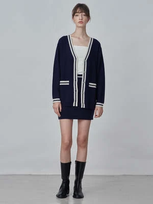 PureCashmere NYCCashmere Mini Skirt - Navy 1 PureCashmere NYCCashmere Mini Skirt - Navy