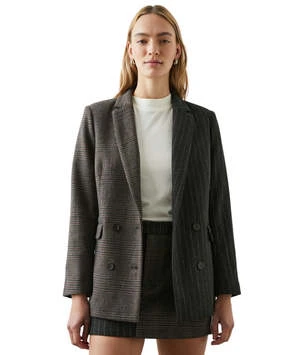 RailsCody Blazer - Pinstripe Plaid Mix 1 RailsCody Blazer - Pinstripe Plaid Mix