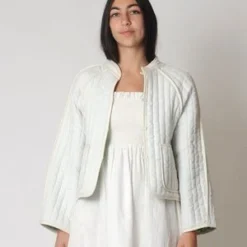 ConiferReversible Quilted Jacket - Natural/Green Floral Print -Outlet Lustro Wear Store Conifer Reversible Quilted Jacket Natural 20230429185517 1