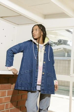 CarleenConstance Jacket - Western Denim With Green Stitching 1 CarleenConstance Jacket - Western Denim With Green Stitching