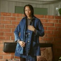 CarleenConstance Jacket - Western Denim With Green Stitching 7 CarleenConstance Jacket - Western Denim With Green Stitching -Outlet Lustro Wear Store Constance Jacket Western Denim with Green Stitching 20231003224917 1