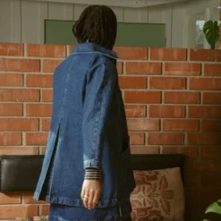 CarleenConstance Jacket - Western Denim With Green Stitching 8 CarleenConstance Jacket - Western Denim With Green Stitching -Outlet Lustro Wear Store Constance Jacket Western Denim with Green Stitching 20231003224917 2