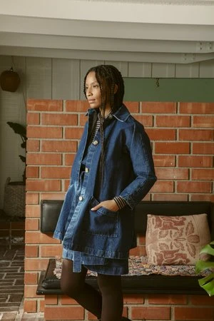 CarleenConstance Jacket - Western Denim With Green Stitching 5 CarleenConstance Jacket - Western Denim With Green Stitching - Image 5