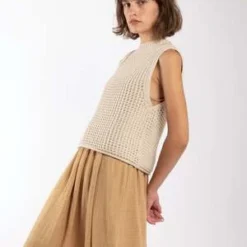 Micaela GregWave Vest - Cream 9 Micaela GregWave Vest - Cream -Outlet Lustro Wear Store Cream Wave Vest 20230418200341