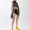 OttolingerDeconstructed Mini Skirt - Scuba Olive