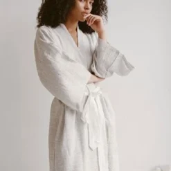 Deiji StudiosThe 02 Full Length Robe - Pinstripe -Outlet Lustro Wear Store Deiji Studios The 02 Full Length Robe Pinstripe 20211112040553