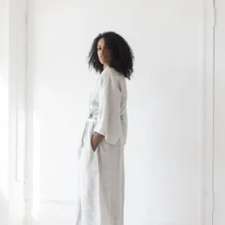 Deiji StudiosThe 02 Full Length Robe - Pinstripe -Outlet Lustro Wear Store Deiji Studios The 02 Full Length Robe Pinstripe 20211112040554