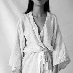 Deiji StudiosThe 02 Full Length Robe - Pinstripe -Outlet Lustro Wear Store Deiji Studios The 02 Full Length Robe Pinstripe 20211112040555 1