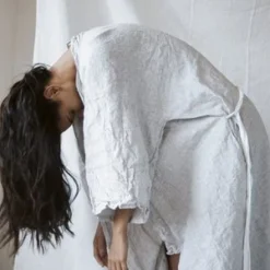 Deiji StudiosThe 02 Full Length Robe - Pinstripe -Outlet Lustro Wear Store Deiji Studios The 02 Full Length Robe Pinstripe 20211112040556